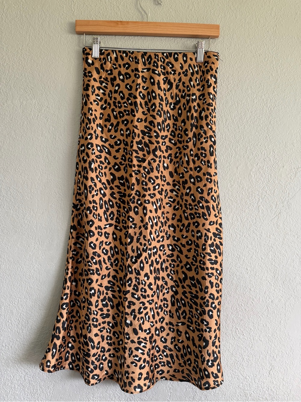 Leopard Print Midi Skirt in Tan and Black
